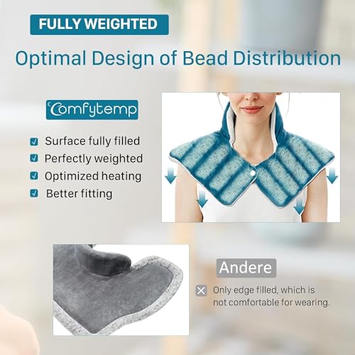 Comfytemp - Weighted Neck And Shoulder Heat Pad With 9 Heat Options