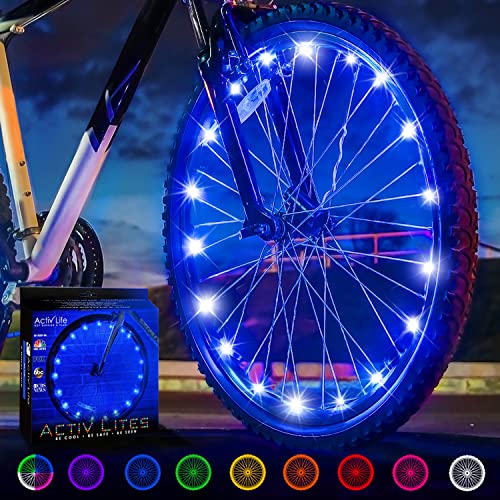 Activ Life - LED Bike Wheel Lights, 100% Brighter, Visible from All Angles, Batteries Included