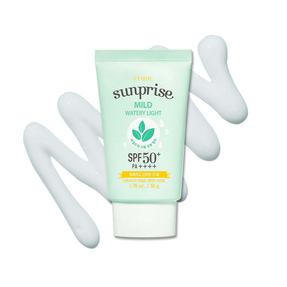 ETUDE Sunprise Mild Weightless Watery Light Texture SPF50+/PA+++ 1.7 fl. Oz (50ml) (21AD) | Light Moisturizing Sunblock for Sensitive Skin | Korean Skin Care - Medaid International