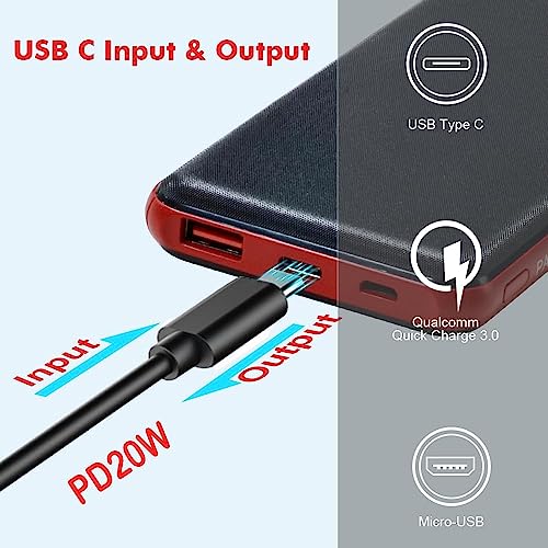 Paidashu - Power Bank Pack of 2, 10600 mAh, 22.5W Fast Charging, USB-C