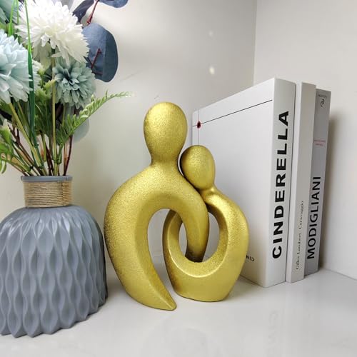 Yahu Lando - Modern Couple Sculptures for Home Decor, Gold Anniversary Gifts