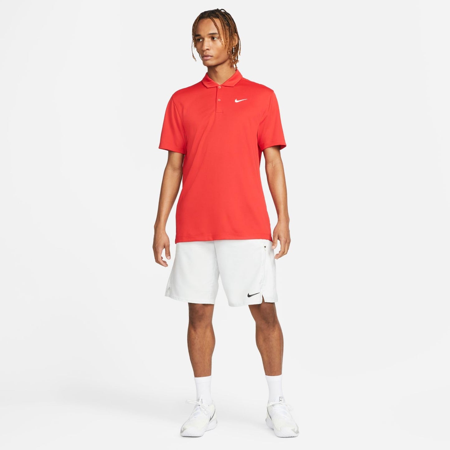 NikeCourt Dri-FIT Men's Tennis Polo (DH0857-657, University Red/White) Size Medium - Medaid International