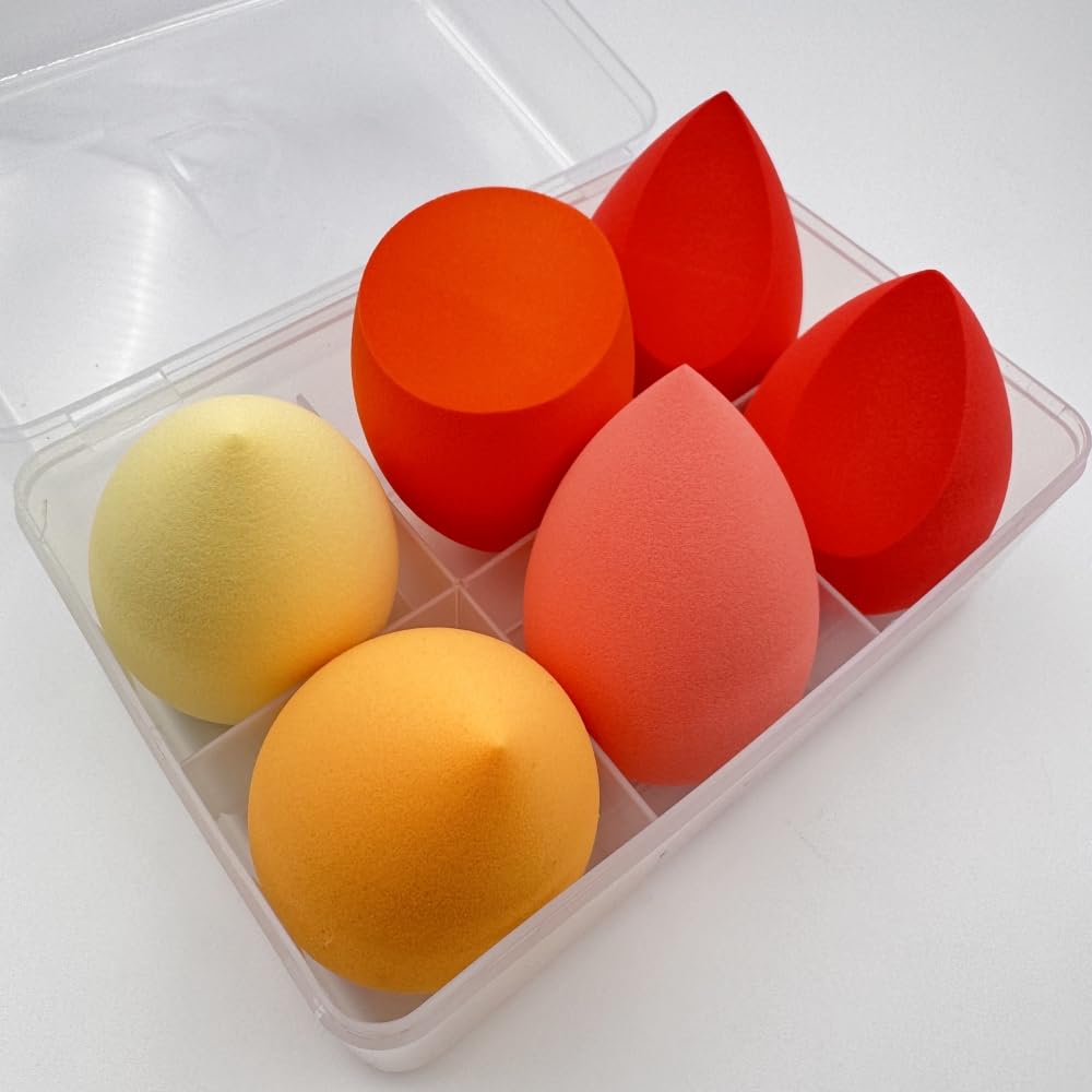 6-Piece Beauty Blender Set | Non-Absorbent Makeup Sponges, Oblique Cut & Water Drop Shapes for Foundation & Cosmetics 17 - Medaid International