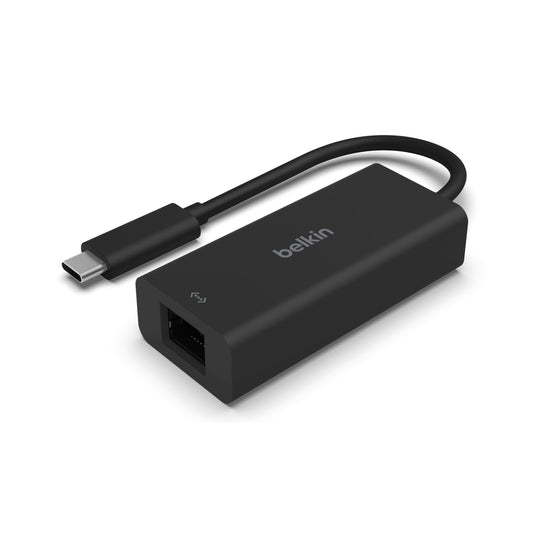 Belkin USB Type C to 2.5 Gb Ethernet Adapter, USB-IF Certified Thunderbolt 3 & 4 / USB-C to LAN Network Adapter Compatible with MacBook Pro/Air, iPad Pro, XPS, Surface, and Other USB C Devices - Medaid International