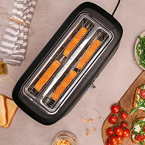 Cecotec - Vertical Toaster Toast&Taste 16000, 1630W, 2 Extra-Wide Slots, 3 Functions