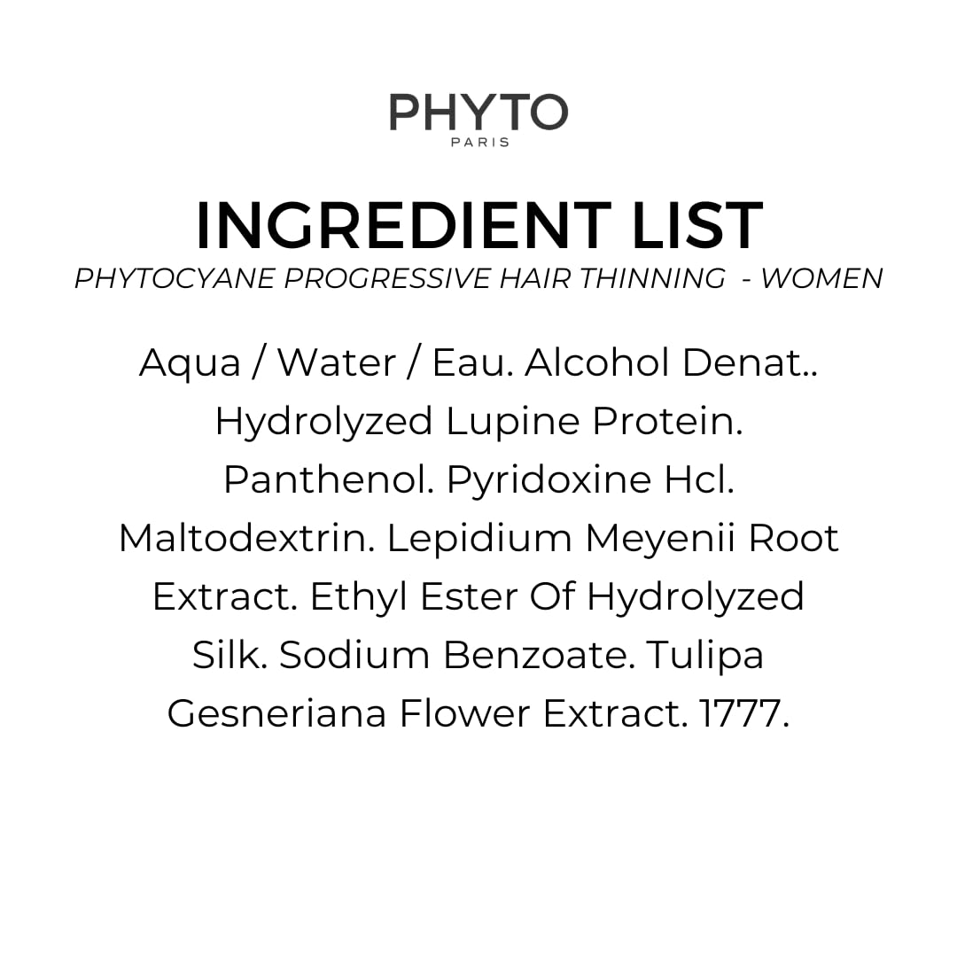 PHYTOCYANE Women Densifying Treatment for Progressive Hair Thinning, Aging, Menopause, Hereditary, 12 Vials x 0.169 fl.oz. (1 month Supply) - Medaid International