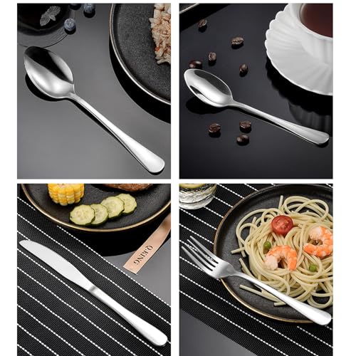 HoaaiGo - 24-Piece Golden Stainless Steel Cutlery Set, Service for 6 with Gift Box