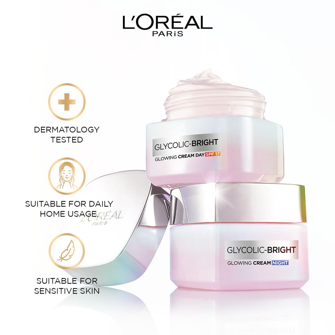 L'Oréal Day Cream Glycolic Bright Day Cream SPF 17 Facial cream Loreal - Medaid - Lebanon