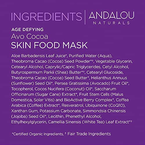Andalou Naturals Facial Mask, Avo Cocoa Skin Food, 1.7 Ounce - Medaid International