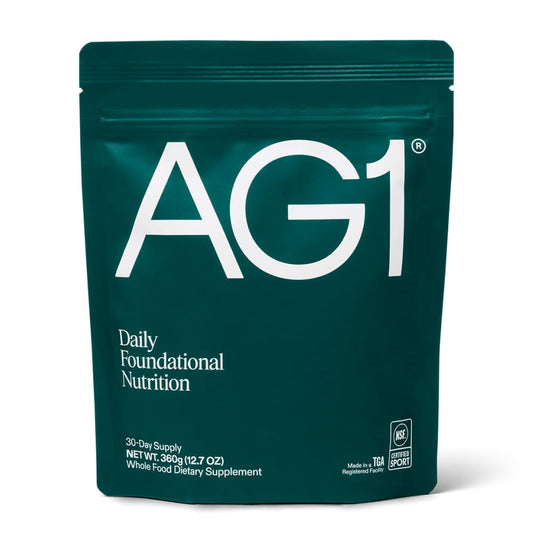 AG1 Greens Powder Refill Pouch – 75 Vitamins, Multivitamin & Probiotic | Gut Health Support | Vegan, Keto, Gluten Free | Athletic Greens Supplement - Pouch Only, Classic Formula - Medaid International