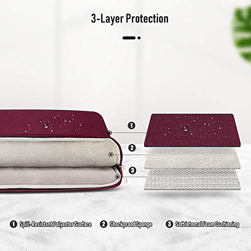 AtailorBird - Water Repellent 14 Inch Laptop Sleeve with Accessory Pocket