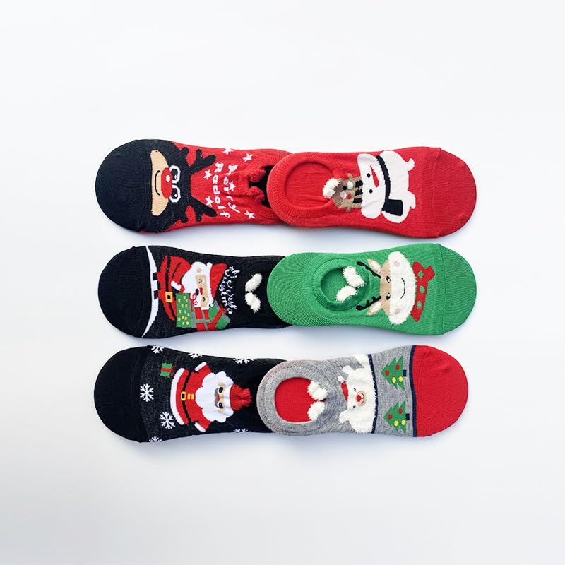 6 Pairs Cute Cartoon Christmas Socks for All Season Good Choice for Christmas Gifts and Decorations - Medaid International