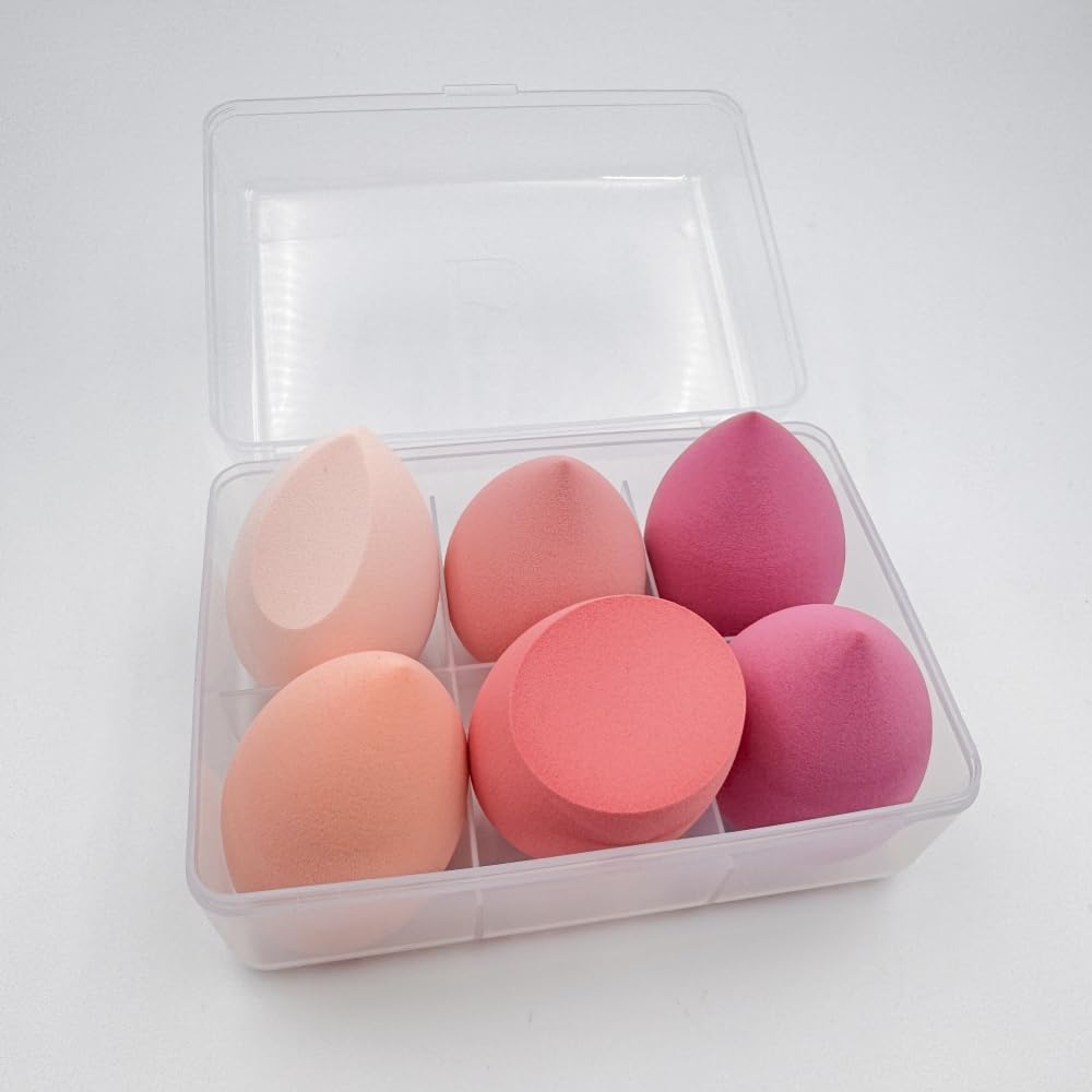 6-Piece Beauty Blender Set | Non-Absorbent Makeup Sponges, Oblique Cut & Water Drop Shapes for Foundation & Cosmetics 19 - Medaid International