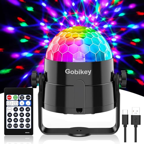Gobikey - Rechargeable Music Controlled Disco Ball Light with Remote & USB-C Charging
