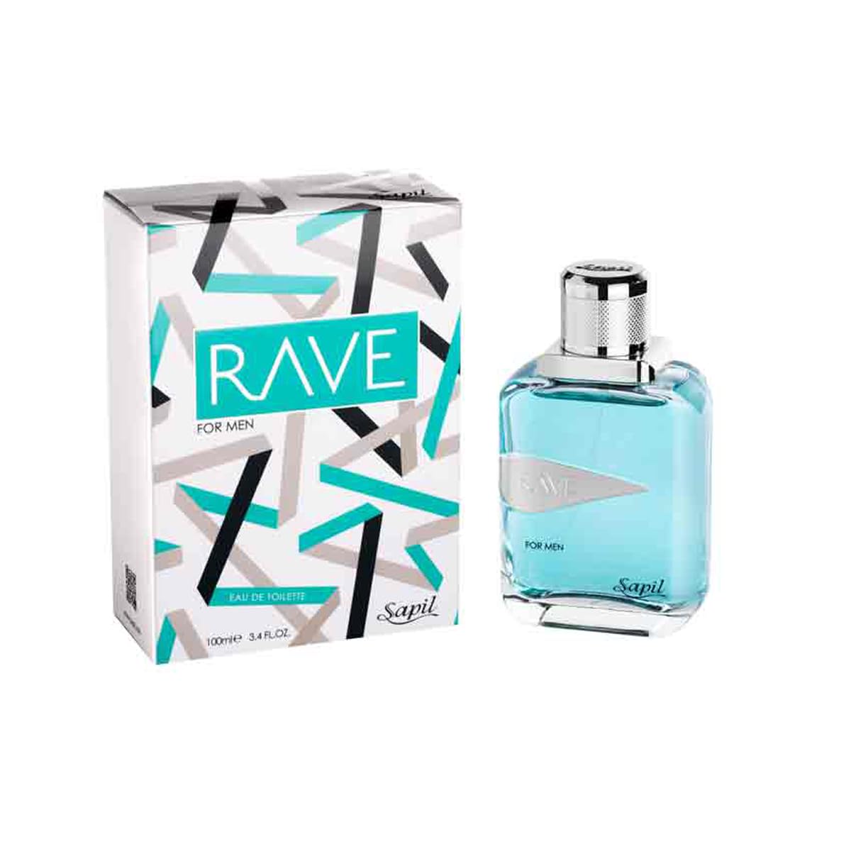 Sapil Rave 100 ml Eau De Toilette Men - Long-Lasting Dubai Toilette, Fresh Spicy Aromatic Scent for Daily Wear, Arabic Toilette with Unique Calabrian Bergamot & Pepper Notes [100 ml - 3.4 oz] - Medaid International