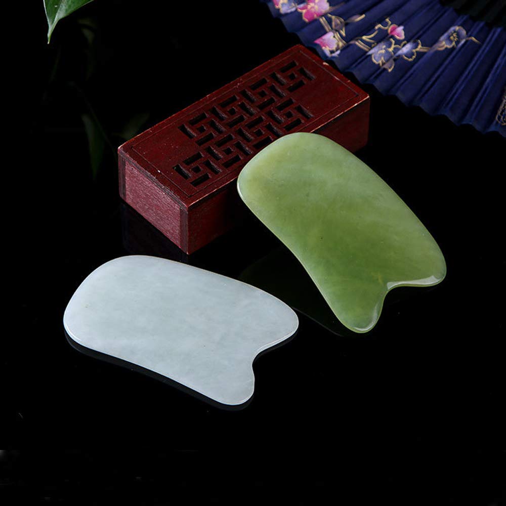 LEOSENSE Jade Gua Sha Scraping Massage Tool, Premium Nepherite Jade Stone, Hand Made Great Guasha Tool for ASTYM,Myofascial Release | Helps Reduce Muscles Soreness, Pain Relief | Smooth Thin Edge - Medaid International