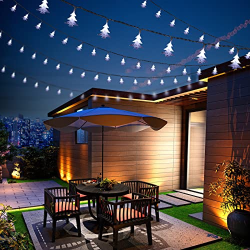 MILEXING - 40 LED Battery Operated Christmas Tree String Lights, 19.6 Ft Waterproof