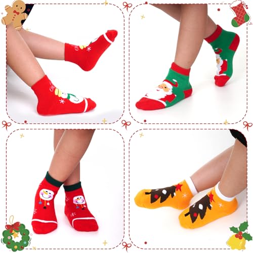 Nydotd 5 Paris Kids Christmas Winter Socks Thick Cotton Warm Crew Socks for Girls Boys Xmas Gift - Medaid International