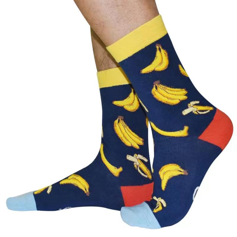 Funny Banana Socks Novelty Holiday Gifts Crazy Banana Fruit Socks for Men Women Teens - Medaid International