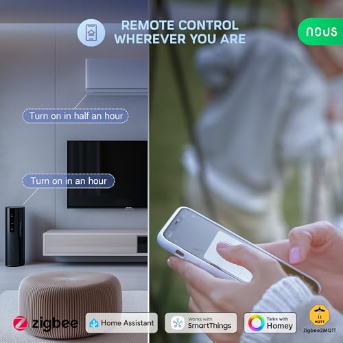 Nous - ZigBee Smart Plug with Power Meter, Timer, Surge Protection, Alexa Compatible