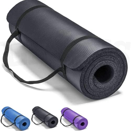 SKY-TOUCH Yoga Mat Non Slip, Yoga Mat with Strap Included 10mm Thick Exercise Mat Ideal for HiiT, Pilates, Yoga and Many Other Home Workouts - Medaid - Lebanon