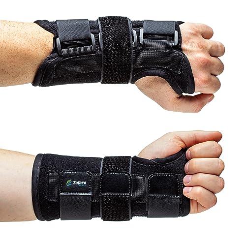 Zofore Sport - Carpal Tunnel Wrist Brace with Metal Splint, Pain Relief & Support