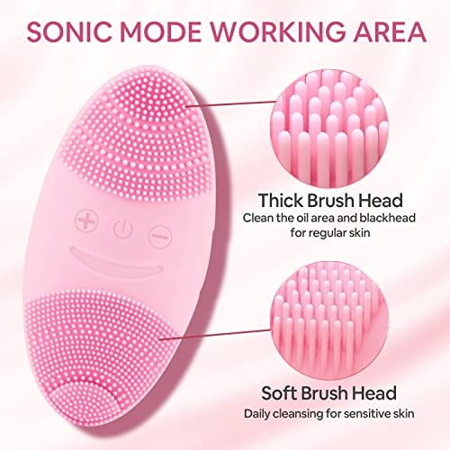 Sunmay - Sonic Facial Cleansing Brush with Positive/Negative Ion Function, USB Rechargeable, All Skin Types