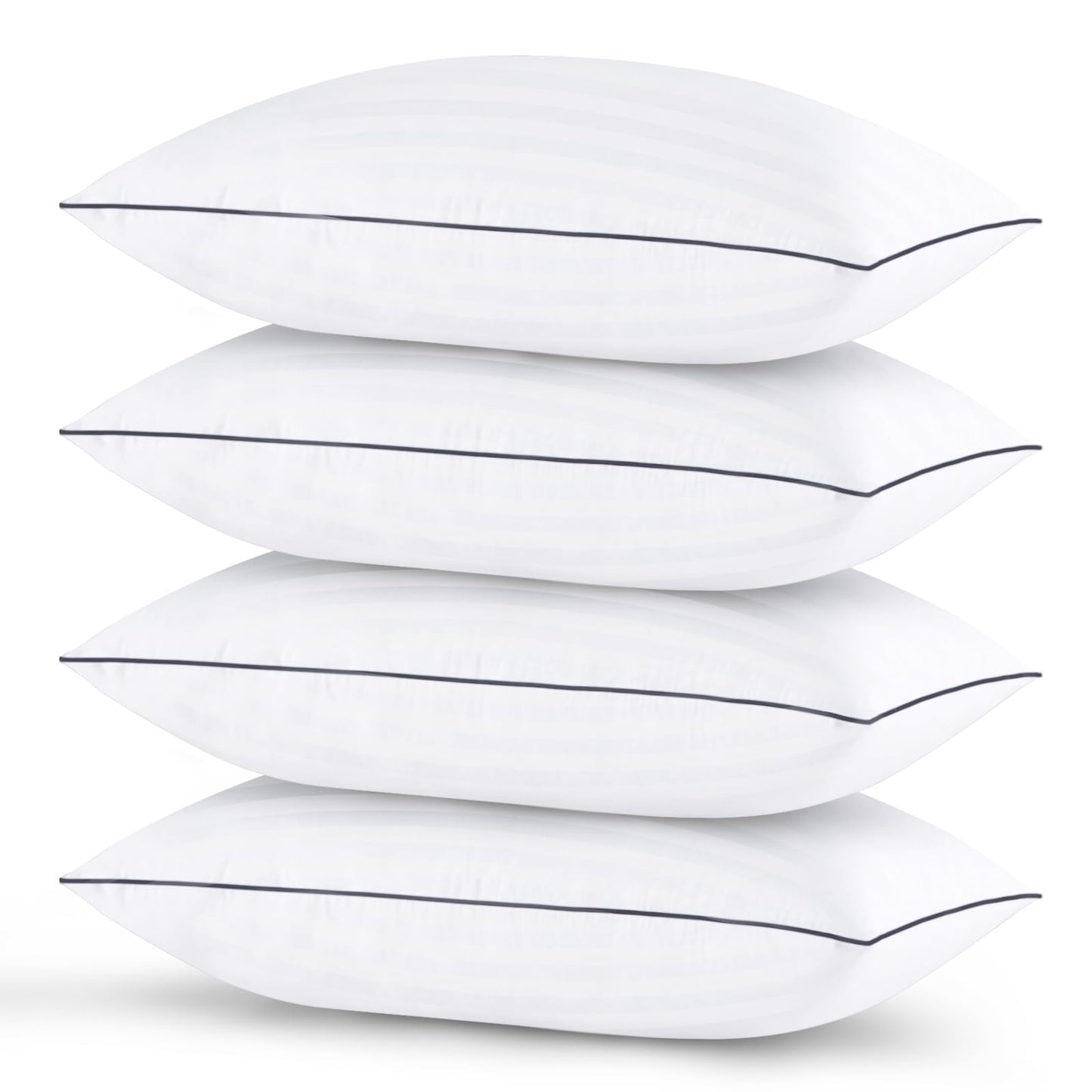 GOHOME Pillows Standard Size Set of 4 - Bed Pillows for Sleeping 4 Pack, Cooling Supportive Hotel Pillows with Premium Soft Down Alternative Fill for Side Stomach and Back Sleepers - Medaid International