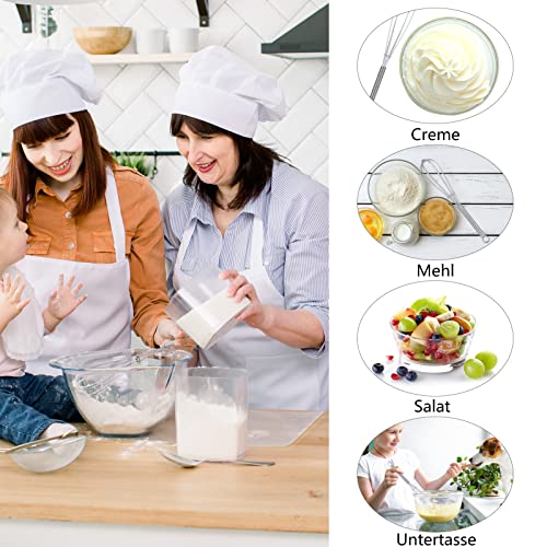 Opopark - Professional Plus Whisk Set, Stainless Steel, 13cm & 18cm, Pack of 6