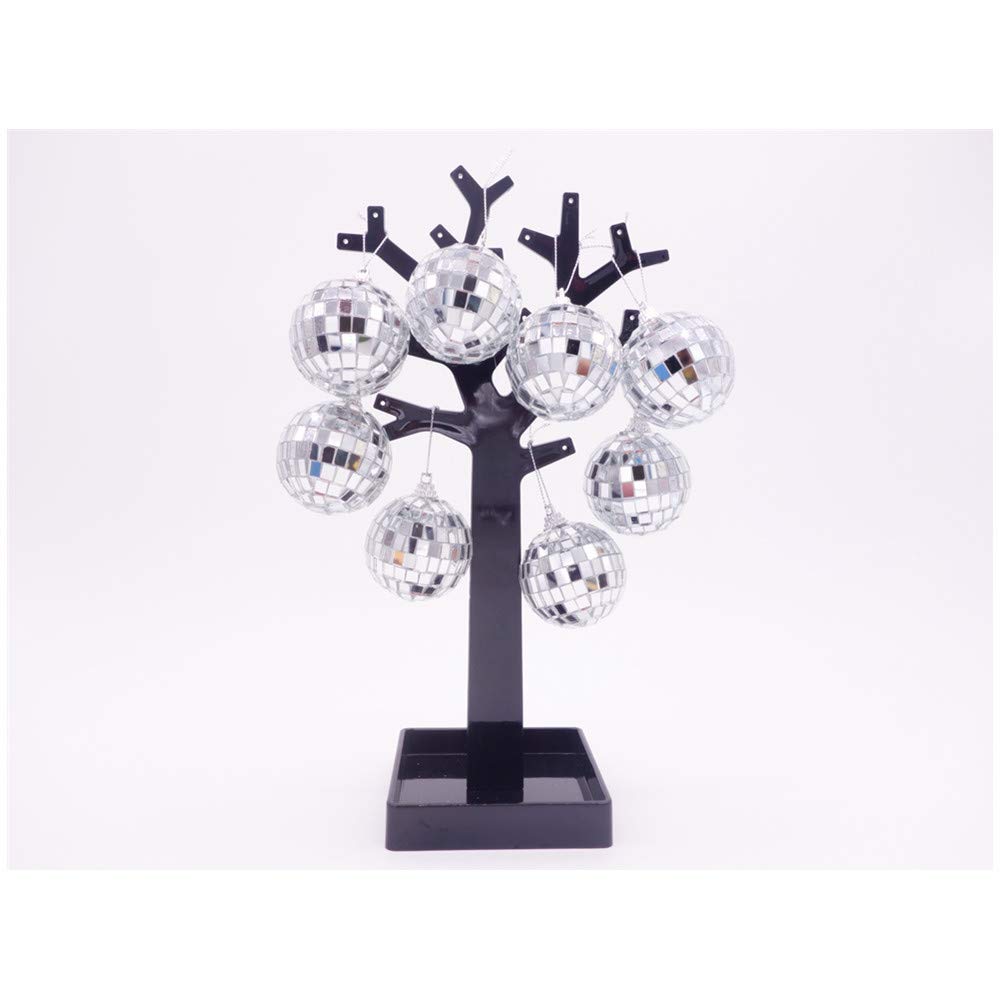 12 Pcs Silver Disco Mirror Ball for Party Decoration, Christmas Tree Wedding Birthday Party Ornaments(4CM) - Medaid International