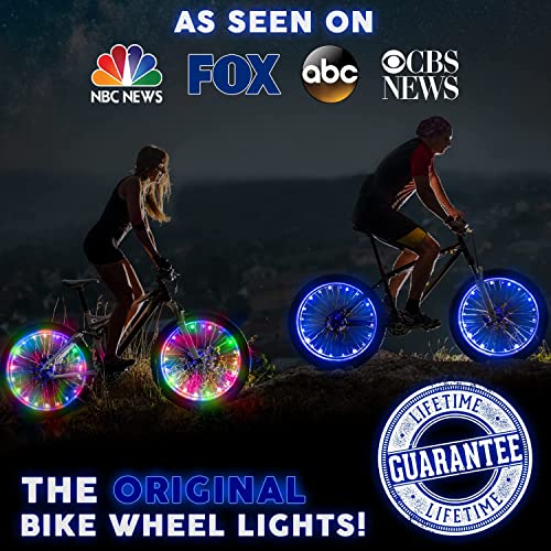 Activ Life - LED Bike Wheel Lights, 100% Brighter, Visible from All Angles, Batteries Included