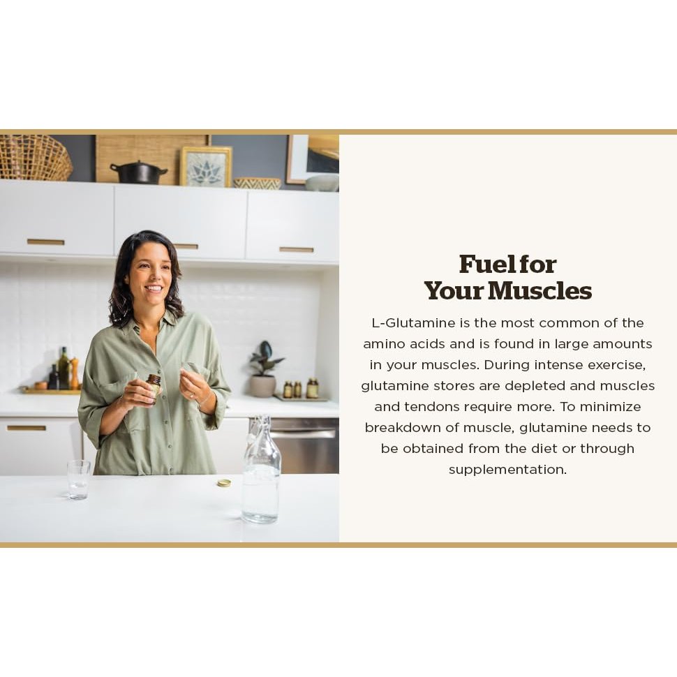 Solgar L-Glutamine 500 mg, 250 Vegetable Capsules - Natural Muscle Food - Promotes Gastrointestinal (GI) Health - Supports Brain Health - Non-GMO, Vegan, Gluten Free, Dairy Free - Medaid International