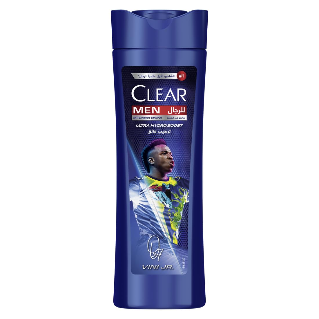 Clear Men anti-dandruff shampoo, ultra hydro boost, Vini Jr. edition, 100% dandruff-free hair & nourished scalp, 400 ml - Medaid International