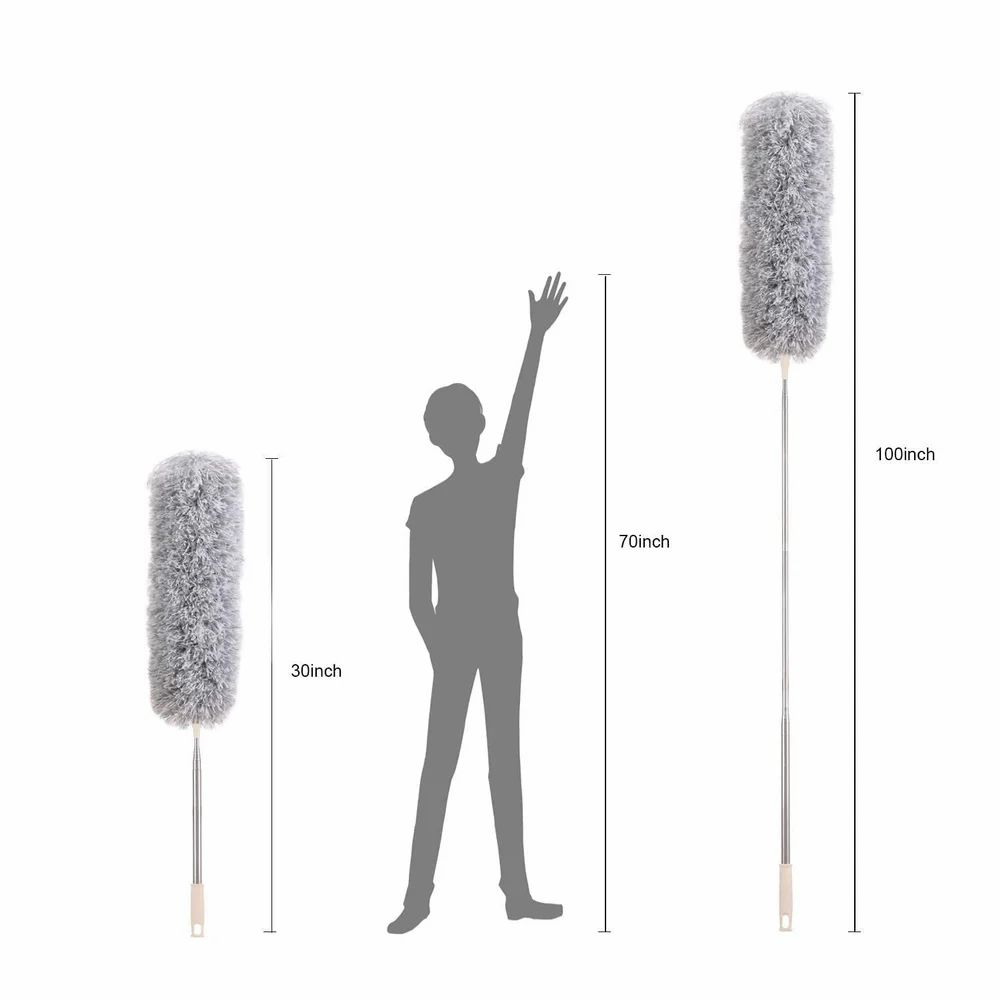 100 Inch Fan Duster, Extendable Microfiber Duster, Feather dust - Medaid International