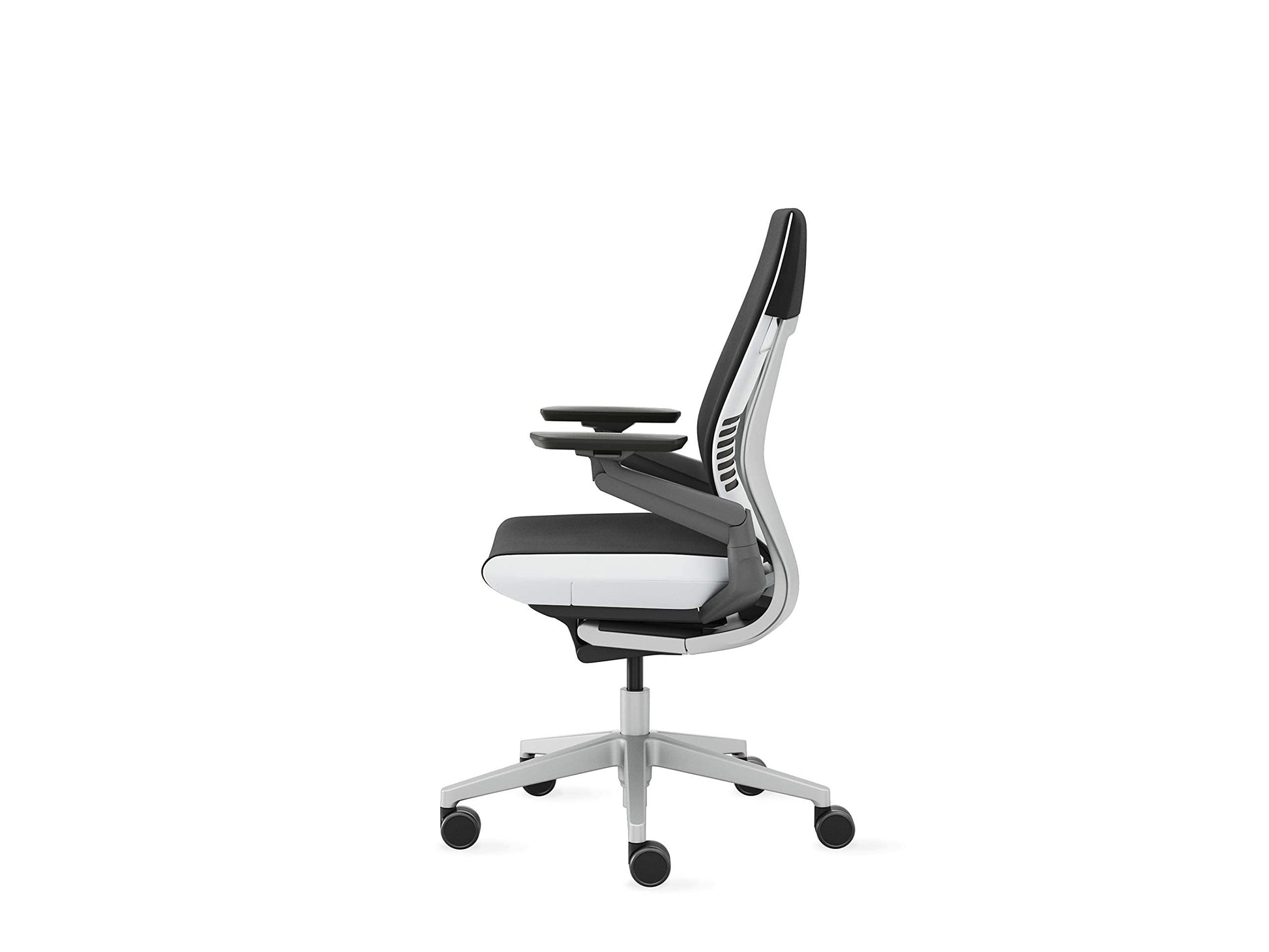 Steelcase Gesture Office Chair - Ergonomic Work Chair with Wheels for Carpet - Comfortable - Intuitive-to-Adjust for Desk - 360-Degree Arms - Licorice Fabric - Medaid International