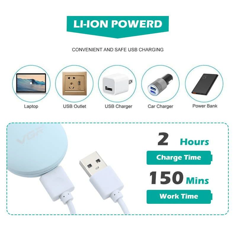 VGR V203 Cordless Dog Clippers Waterproof - Medaid International