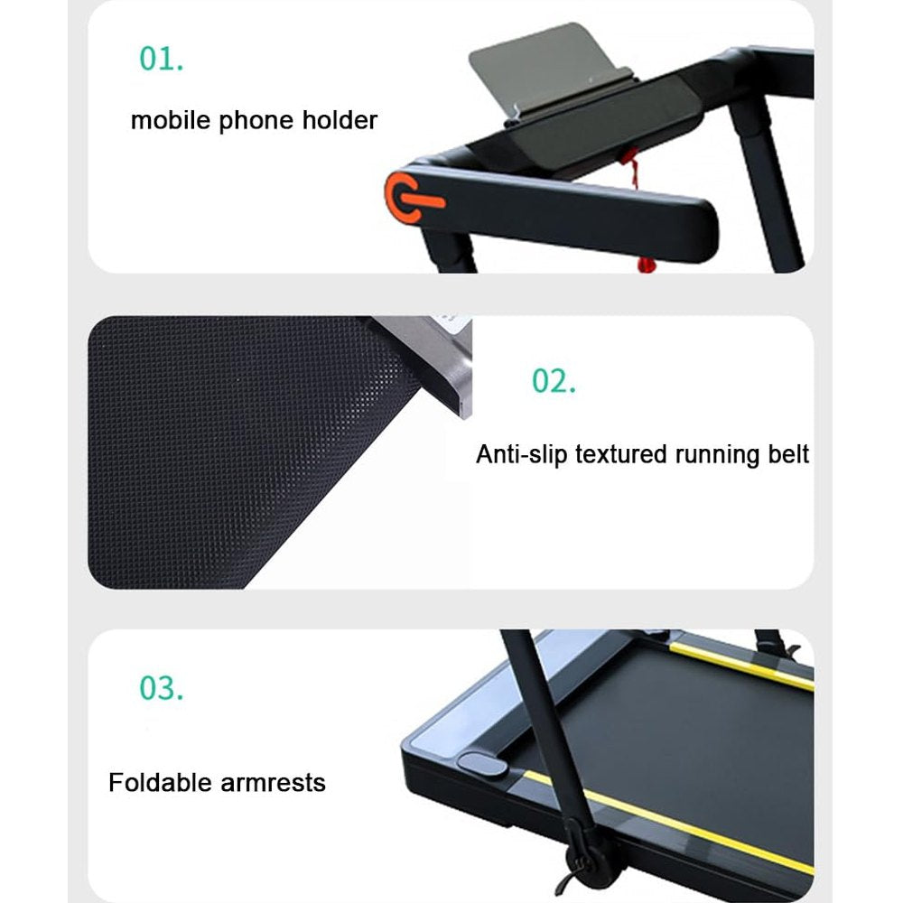 Llchaensc 2 in 1 under Desk Treadmill,Portable Folding Treadmill,Motorized Electric Walking Treadmill, Larger Running Area,Walking Pad Running Machine for Home - Medaid International