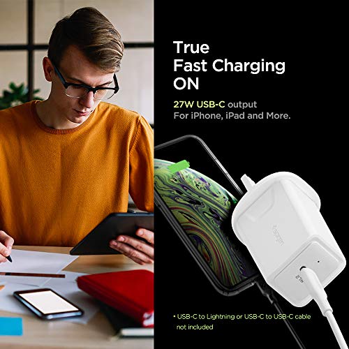 Spigen - 27W USB C Plug Charger for iPhone 14/13/12 Pro Max, Fast Charging