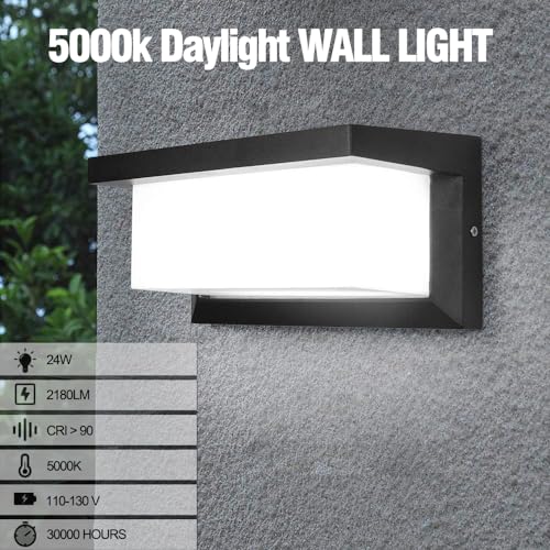 AMZ - 5000K Daylight White LED Outdoor Wall Sconce Light Fixture