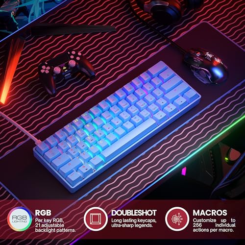 GamerPro - 61 Keys RGB Mechanical Gaming Keyboard with Programmable Backlit LEDs