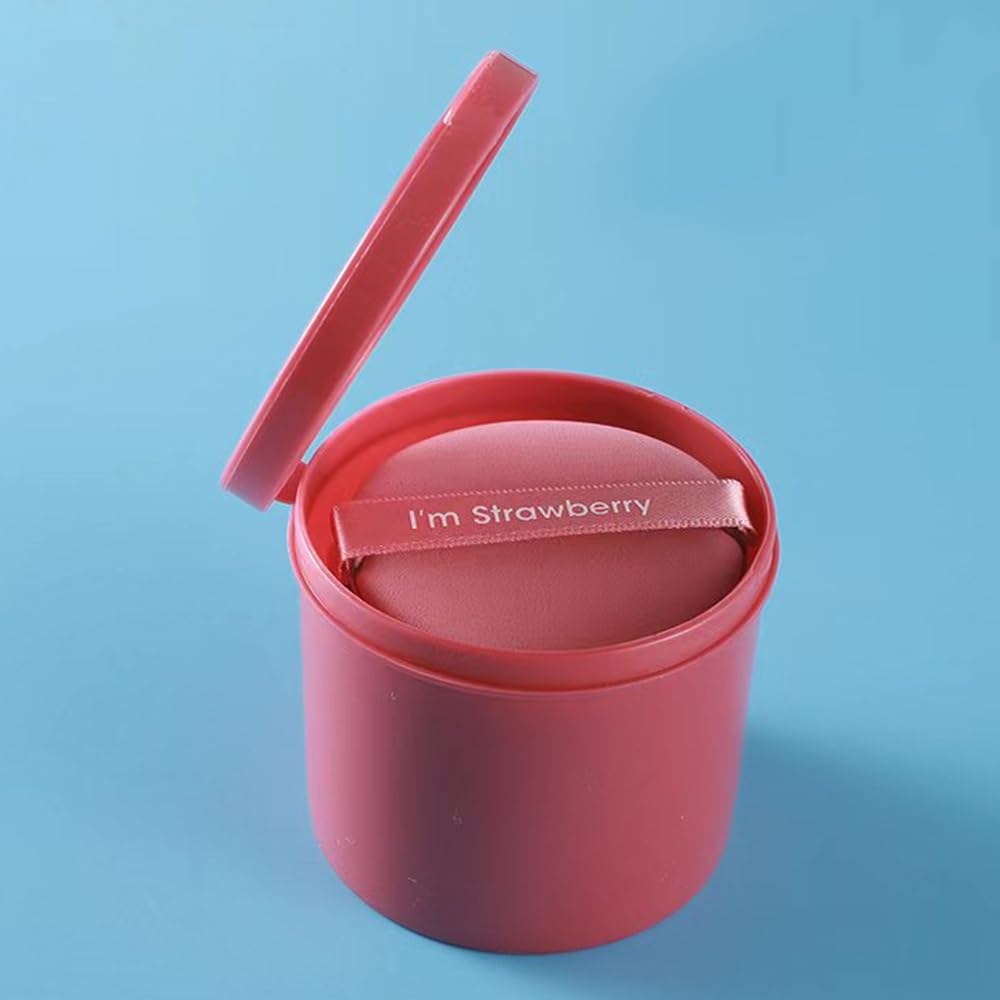 1 Box of 7 Cosmetic Puff Set with Box Water Drop Round Double Side Face Makeup Sponge Beauty Washable Powder Makeupup Tool (Round Pink) - Medaid International