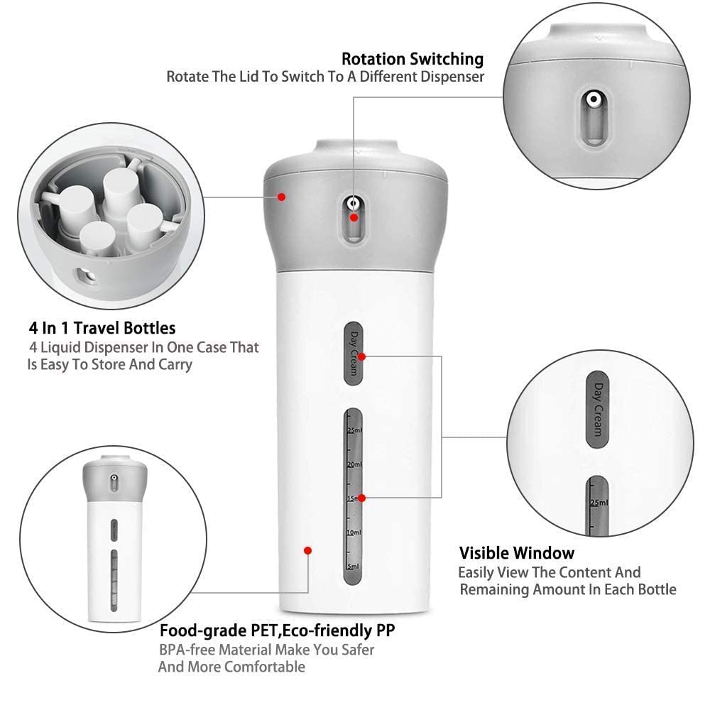 4 in 1 Travel Shampoo Dispenser - Medaid International