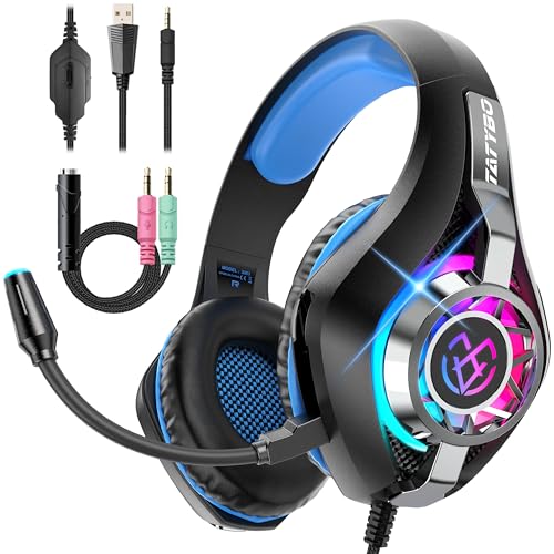 Tatybo - Gaming Headset with Noise Canceling Mic, Deep Bass, Crystal Surround Sound