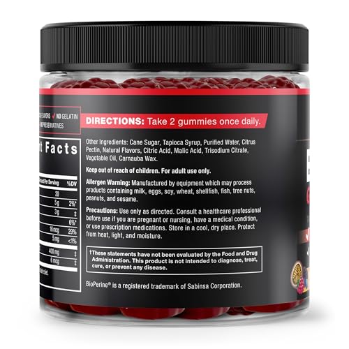 Force Factor Black Maca Gummies, Black Maca Root to Enhance Vitality in Men & Women, Increase Energy & Strength, with BioPerine for Superior Absorption, Delicious Passion Berry Flavor, 60 Gummies - Medaid International