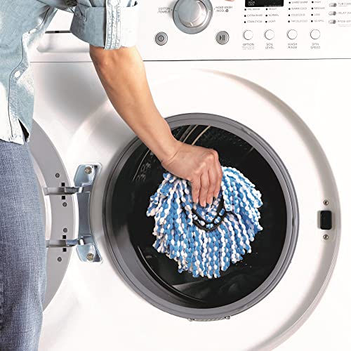 O-Cedar RinseClean Spin Mop & Bucket System + 2 Extra Mop Heads| Clean with Clean Water | Removes 99% of Bacteria - Medaid International