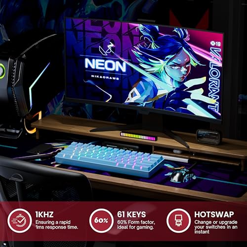 GamerPro - 61 Keys RGB Mechanical Gaming Keyboard with Programmable Backlit LEDs