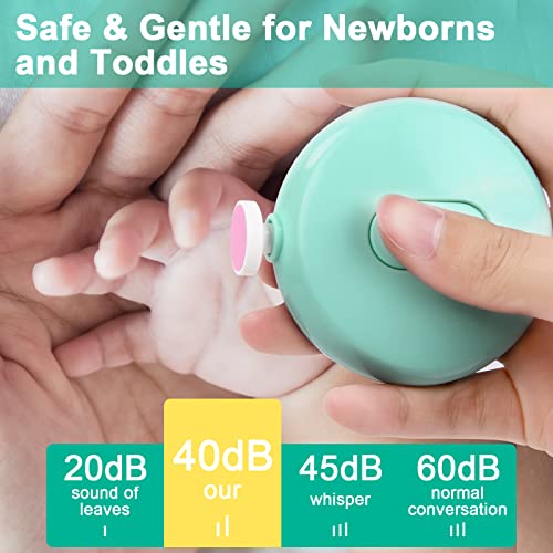 Vicloon - Electric Baby Nail Trimmer Set, 6-in-1 Grooming Kit, Safe & Quiet
