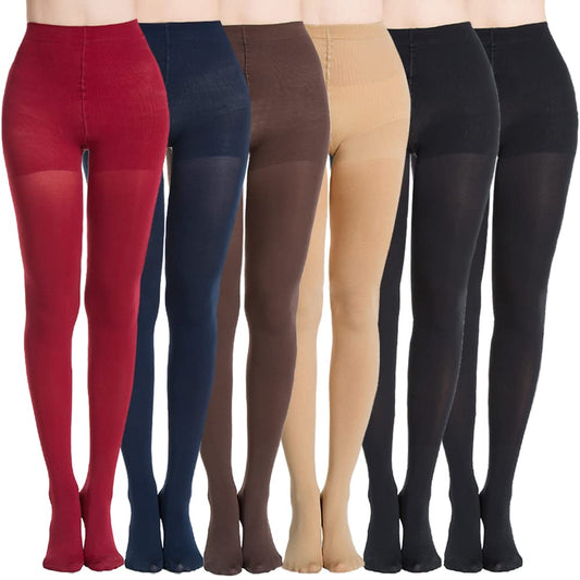 MANZI Women's 6 Pairs Opaque Control-Top Tights with Comfort Stretch 70 Denier Small - Medaid International