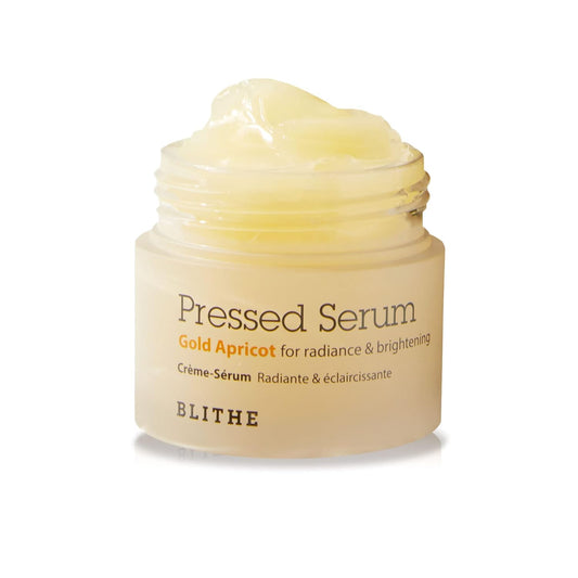 BLITHE Pressed Serum Glass Skin Korean Skincare 31.27% Apricot Extract & Niacinamide for Natural Glow, Hybride Serum & Moisturizer 0.91 fl oz - Medaid International