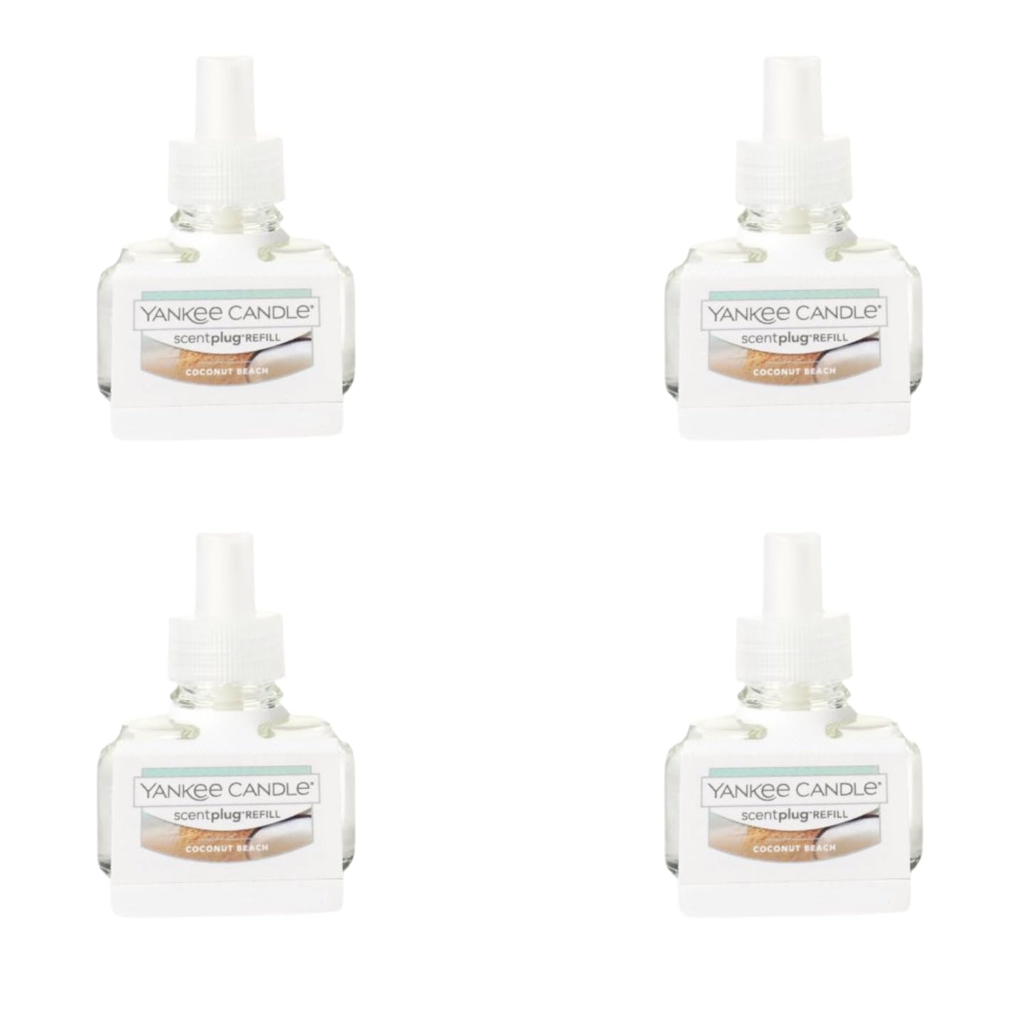 Yankee Candle Coconut Beach Electric Home Fragrance Scent Plug Refill (Pack of 4) - Medaid International
